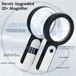 ذره بین دستی شیشه ای 30X LED thumb 3