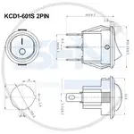 کلید بچه راکر گرد KCD1-601S thumb 3