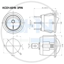کلید راکر گرد چراغدار KCD1-601N gallery2