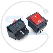 کلید راکر بزرگ چراغدار KCD4-102N 10A gallery0