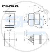 کلید راکر بزرگ چراغدار KCD4-102N 10A gallery2