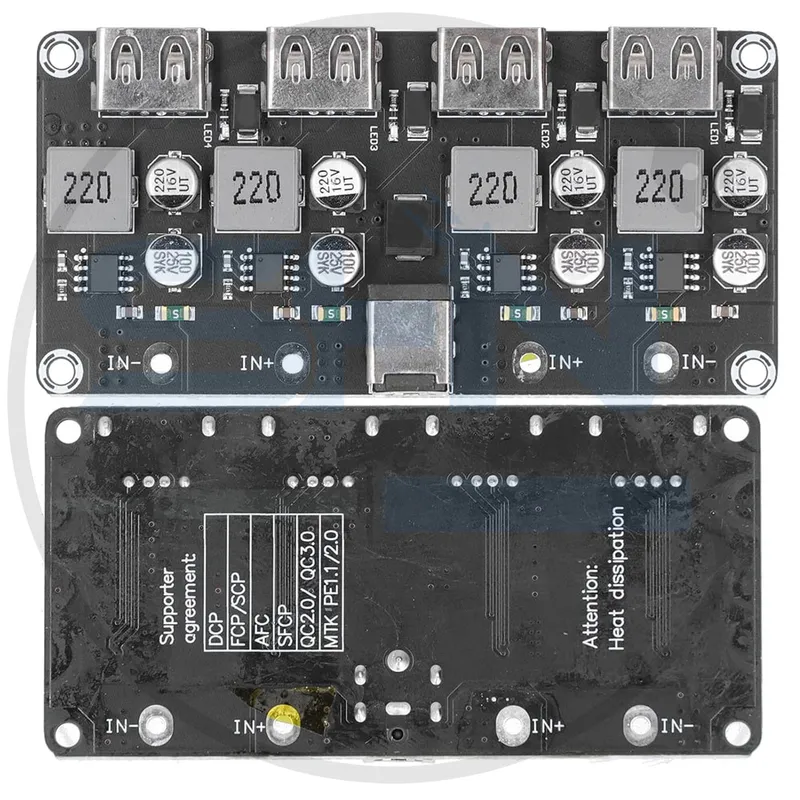 ماژول شارژر فست QC3.0 چهار پورت gallery3
