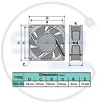 فن 12x12x3.8 220v بلبرینگی thumb 2