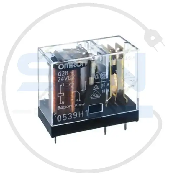 رله کتابی شیشه ای 24 ولت 10 آمپر 5 پایه OMRON G2R-1