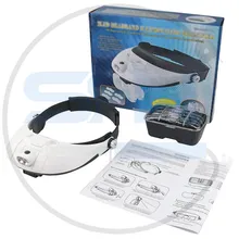 ذره بین هدبندی چراغ دار 5 لنز مدل MG-81001 gallery0