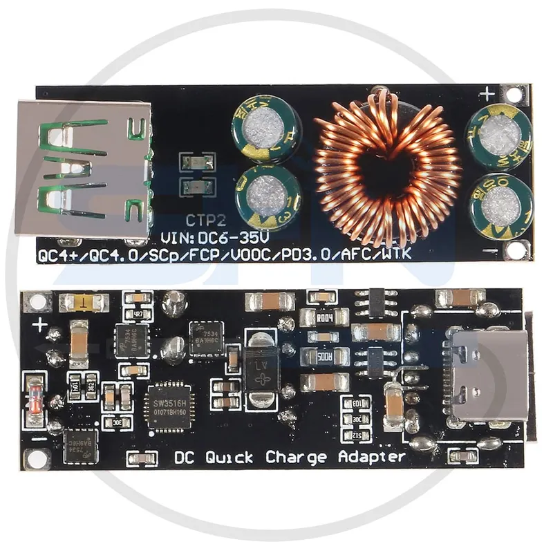 ماژول فست شارژ QC4 با توان 60W و خروجی USB و TypeC gallery1