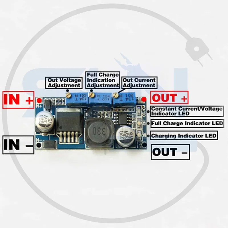ماژول کاهنده Step Down LM2596S با پتانسیومتر کنترل جریان gallery3